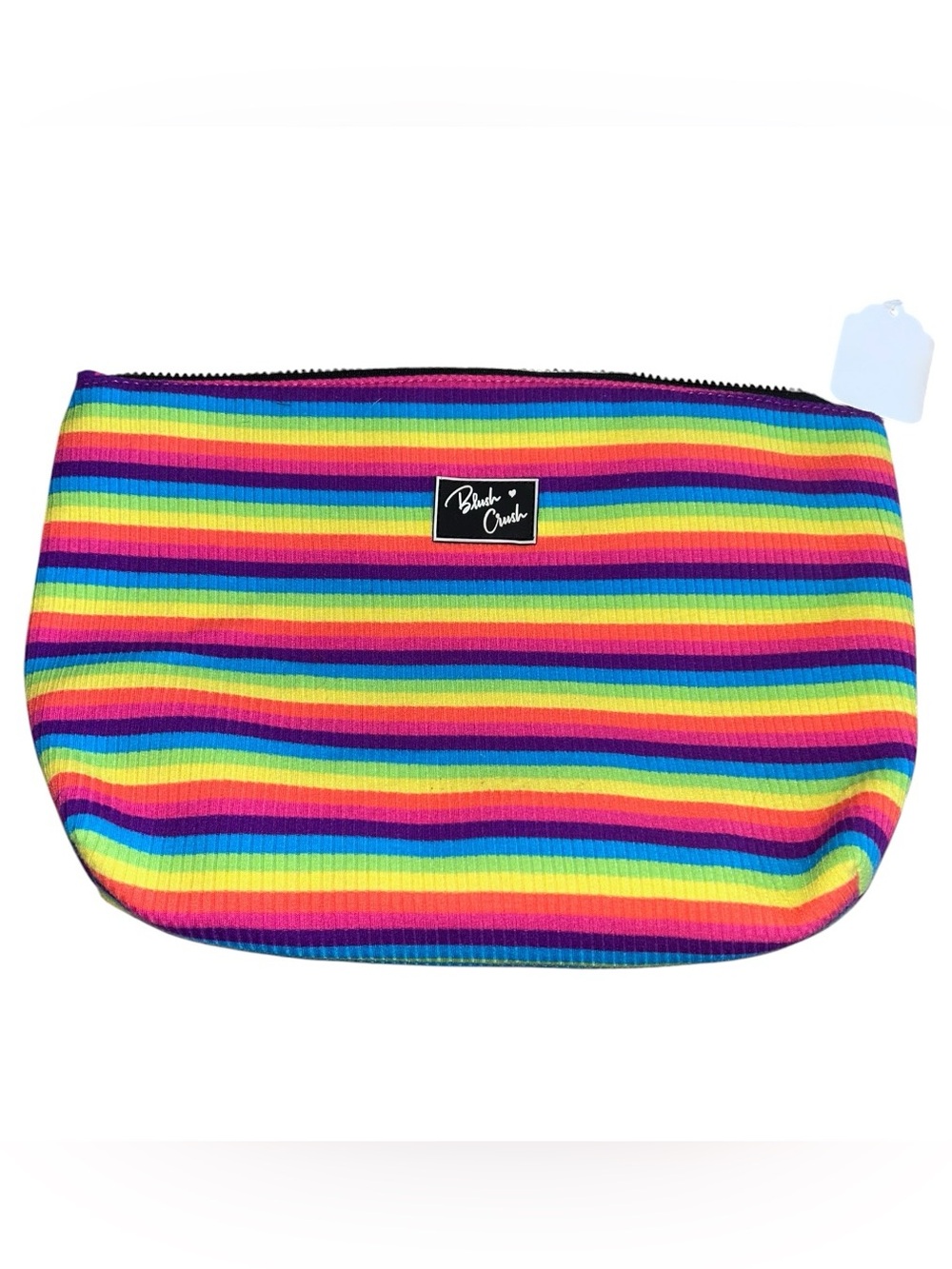 Brush Crush Rainbow Striped Makeup Cosmetic Travel Bag